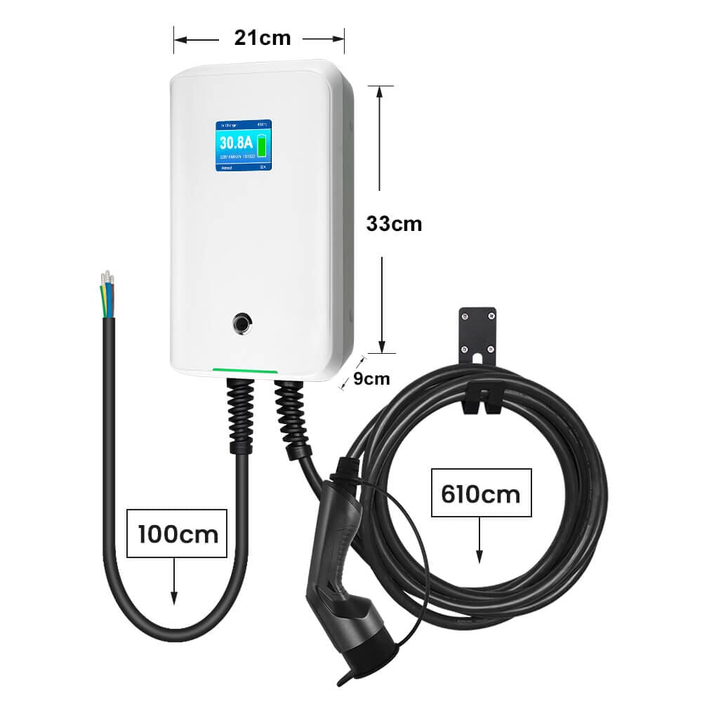 MOREC MC20 Electric Vehicle Charging Station Type 2 with APP Control,Support Bluetooth Connection,with 20 ft charging cable