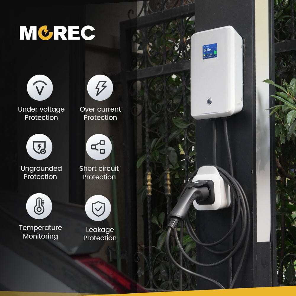 MOREC 7,2 KW Ladestation mit Steckdose Typ 2