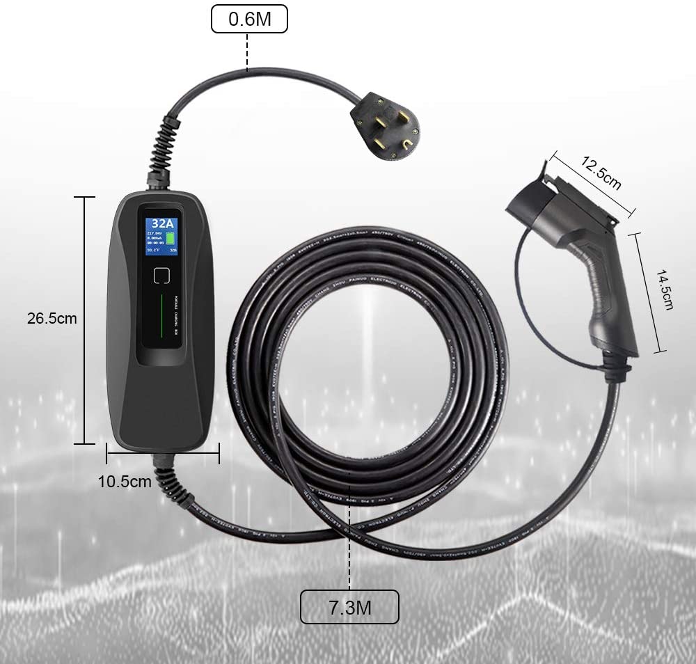 MOREC Type 1 40A Portable EV Charger with NEMA14-50 Plug Fast Electric Charging Solution - PCD040