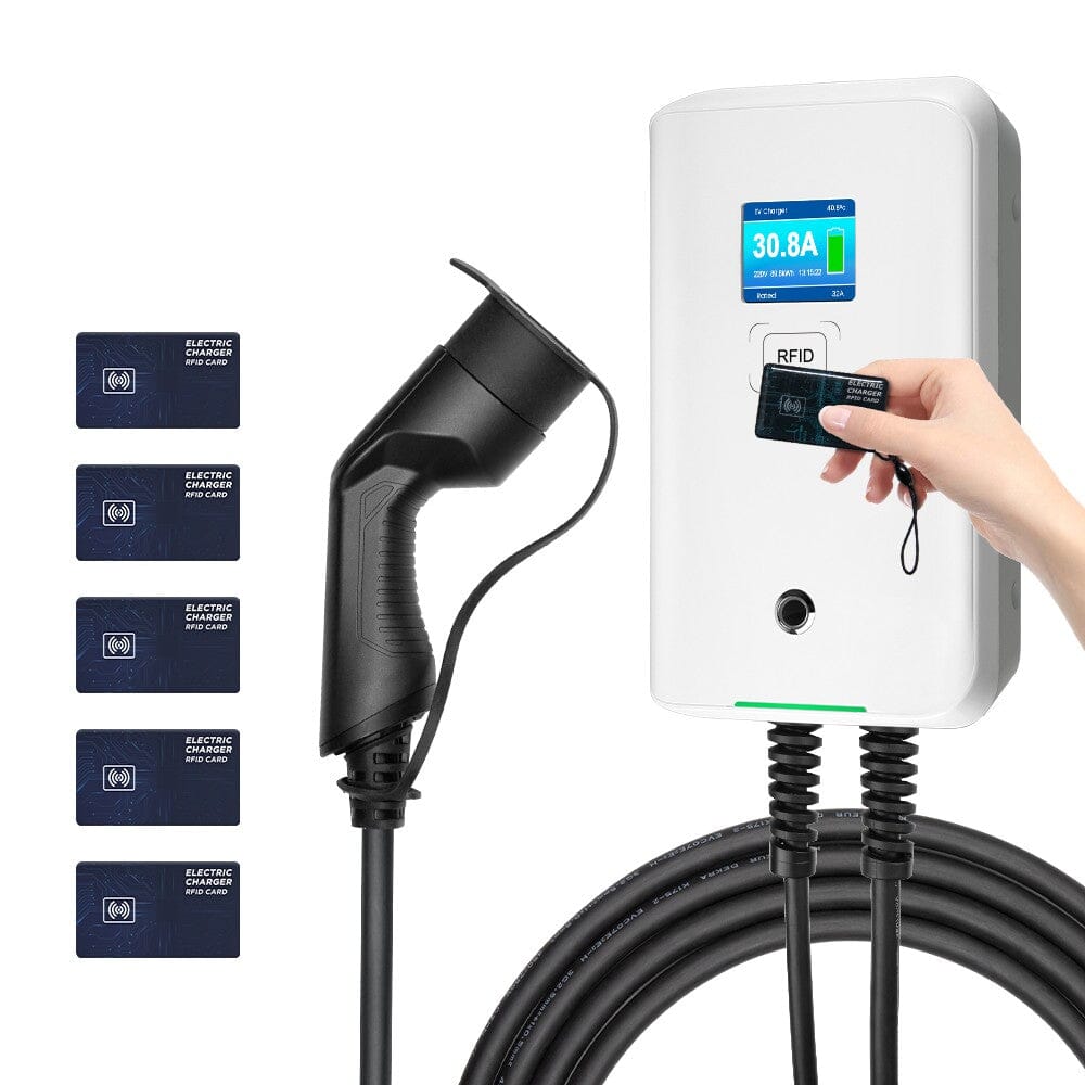 MOREC MC20 Electric Vehicle Charging Station Type 2 Support RFID Control,With 20 ft charging cable