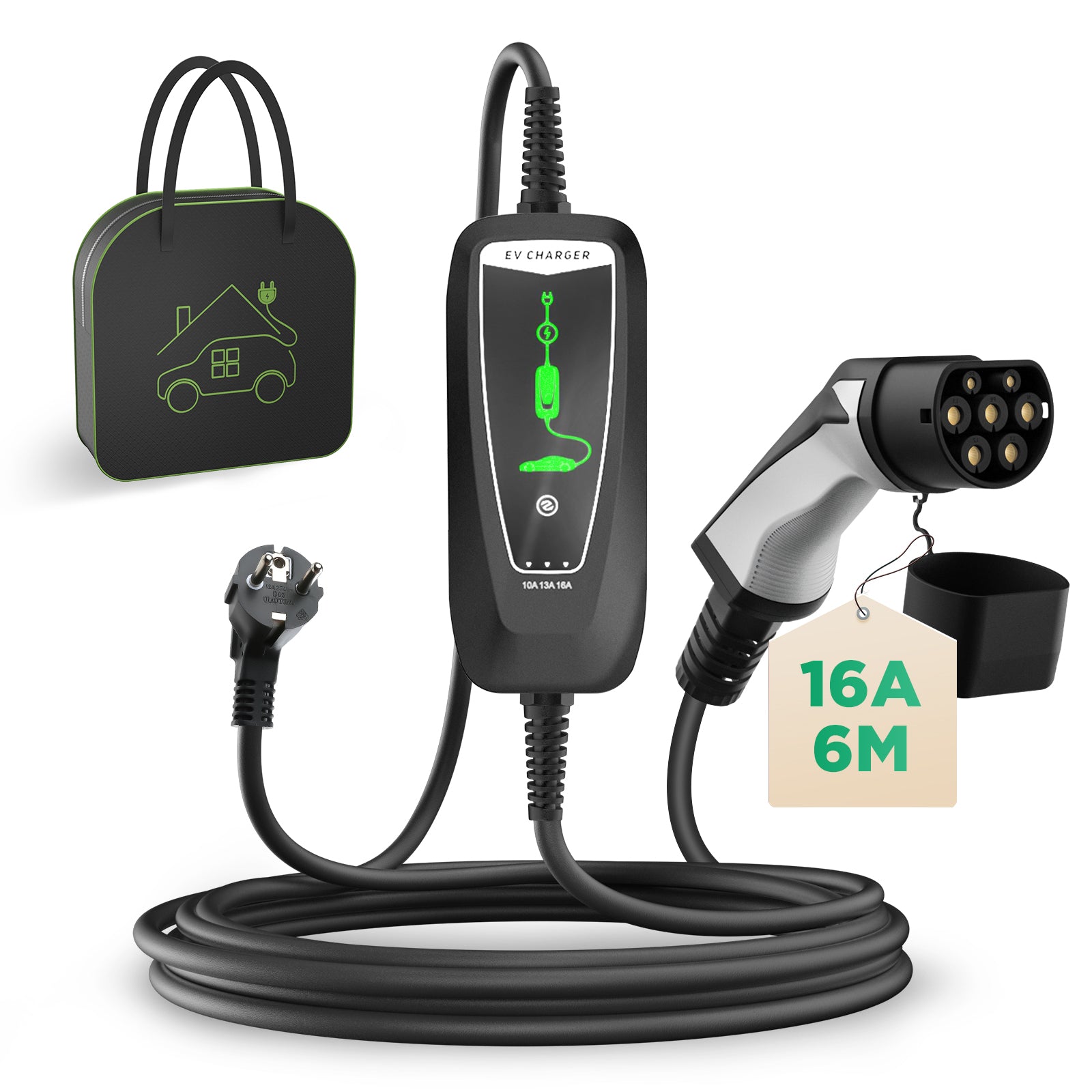 Kit de chargeur avec étui de transport Chargeur EV portable MOREC Type 2 avec prise Schuko - WS020