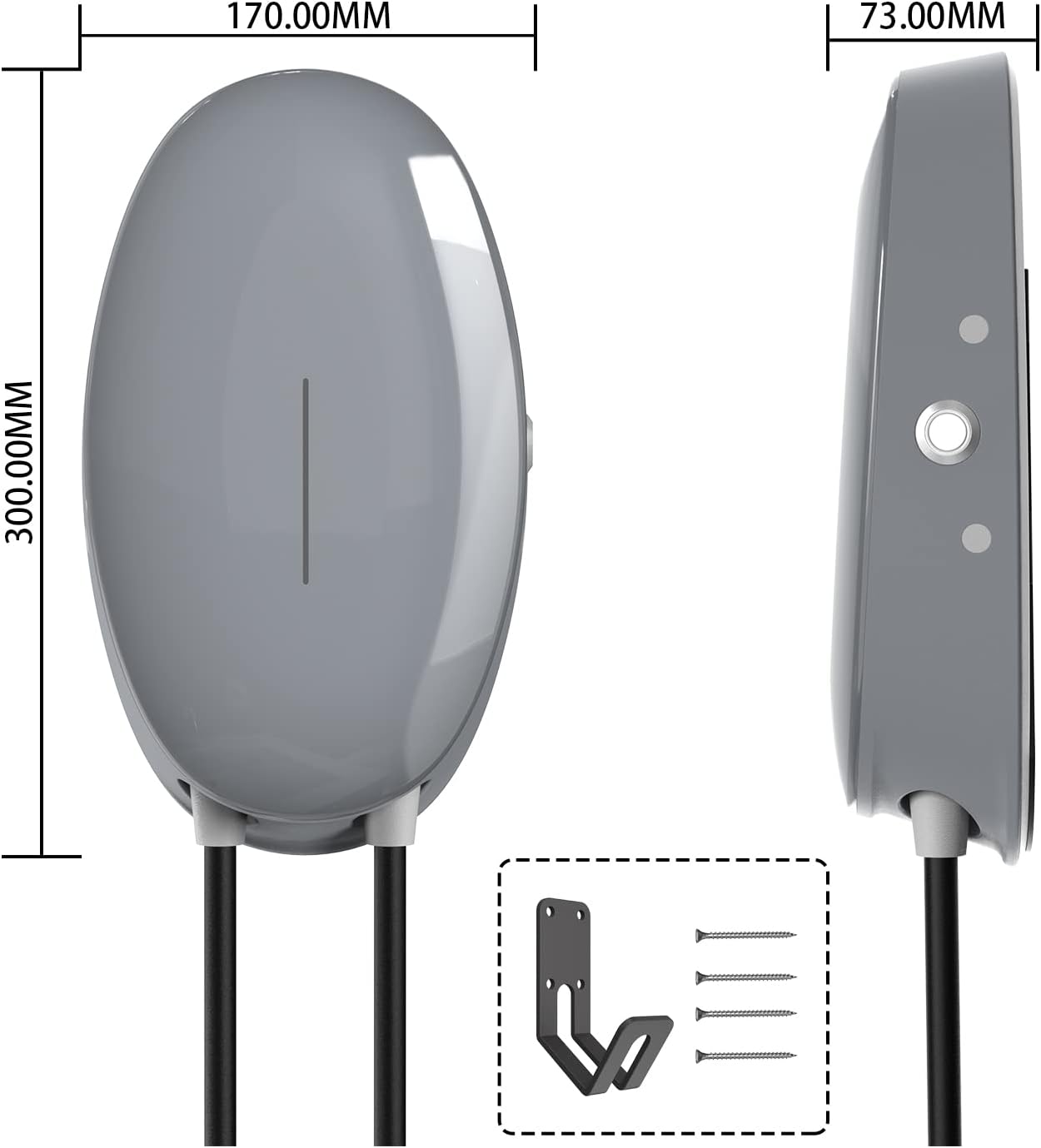 MOREC NEMA14-50 40A EV Wallbox Charger with Type 1 Plug Elliptical EV Charging Station - WB10T1