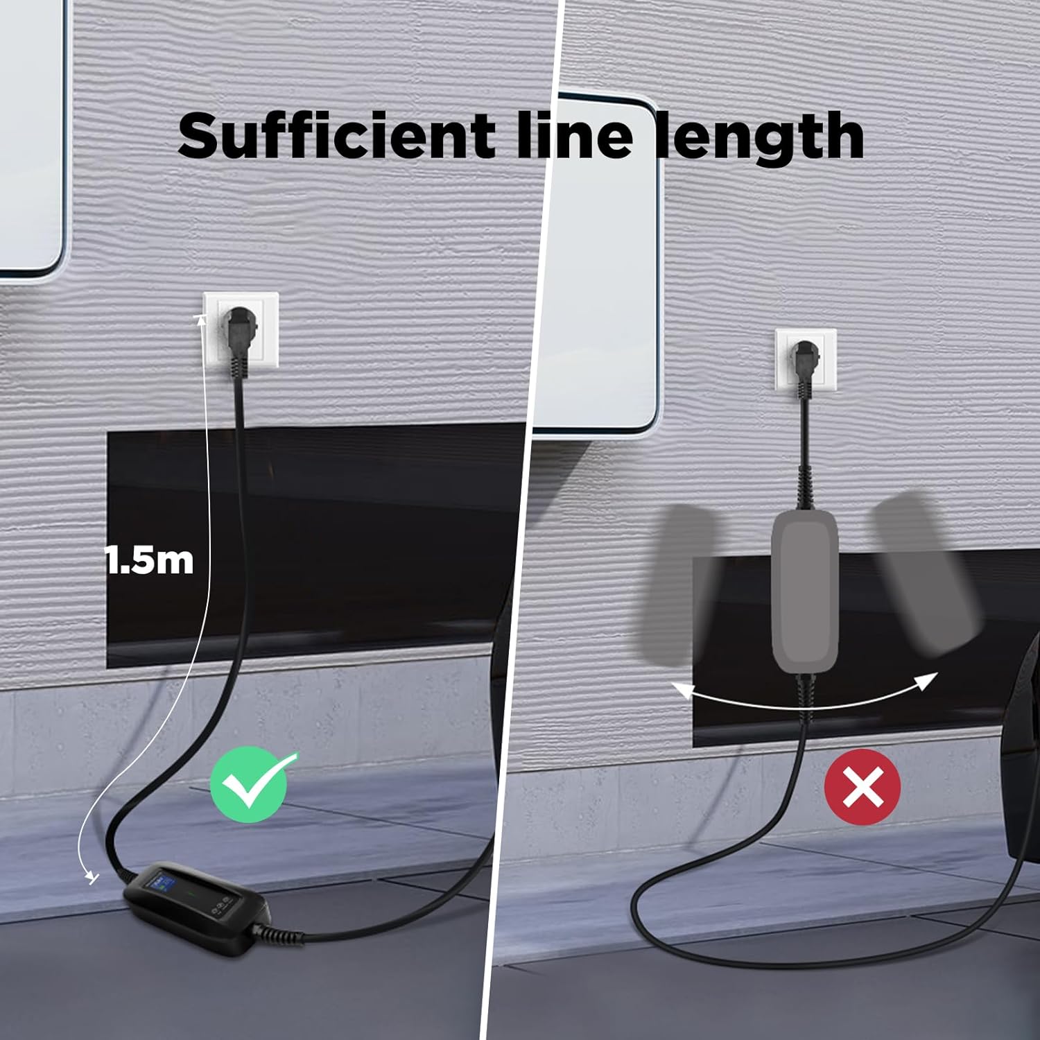 Tragbares MOREC Typ 2-Ladegerät für Elektrofahrzeuge mit Schuko-Steckerverzögerung und Timer-Funktion verfügbar – PCD032