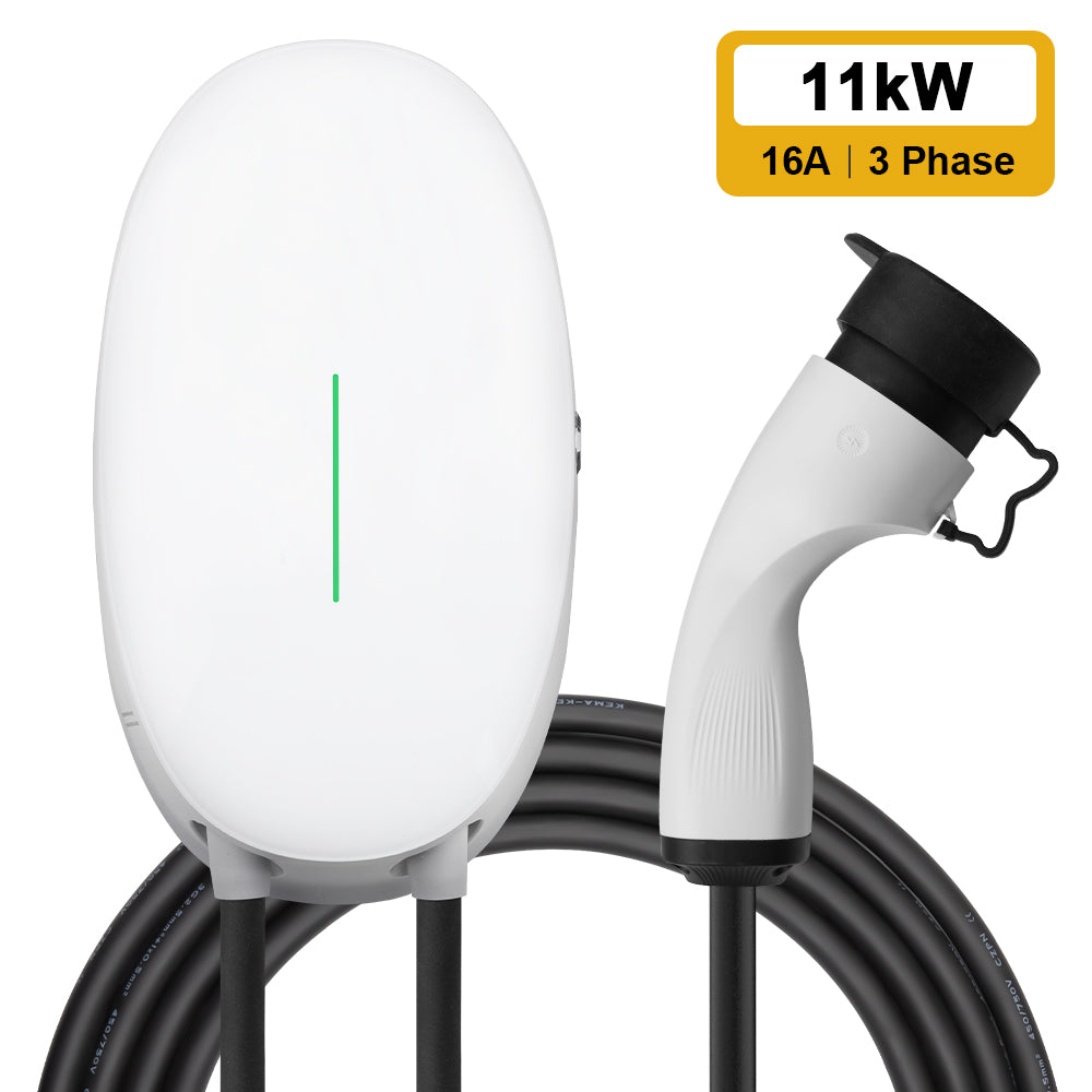 MOREC 7/11KW EV Wallbox with Charger Type 2 Plug Elliptical EV Charging Station - WB10T2