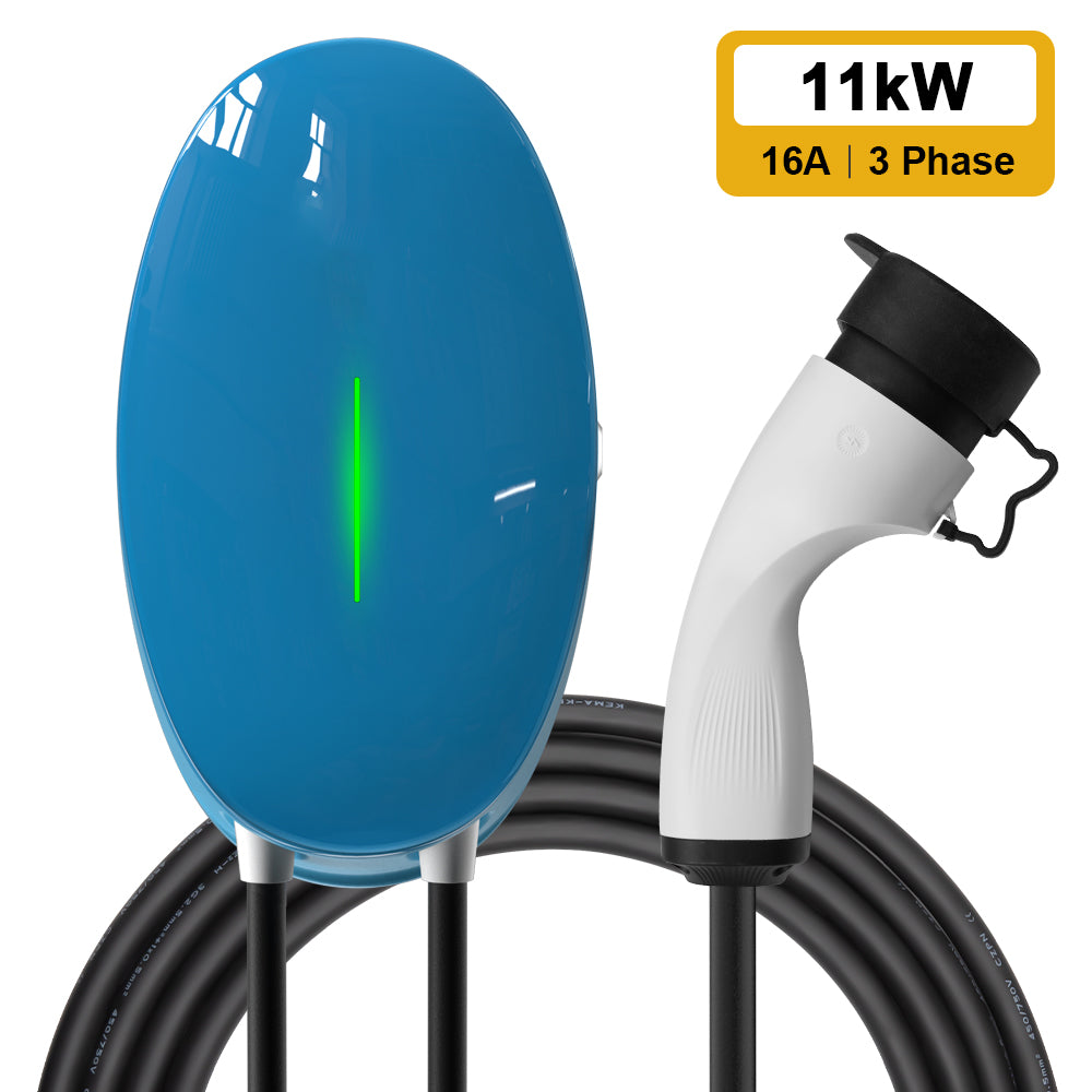 MOREC 7/11KW EV Wallbox with Charger Type 2 Plug Elliptical EV Charging Station - WB10T2