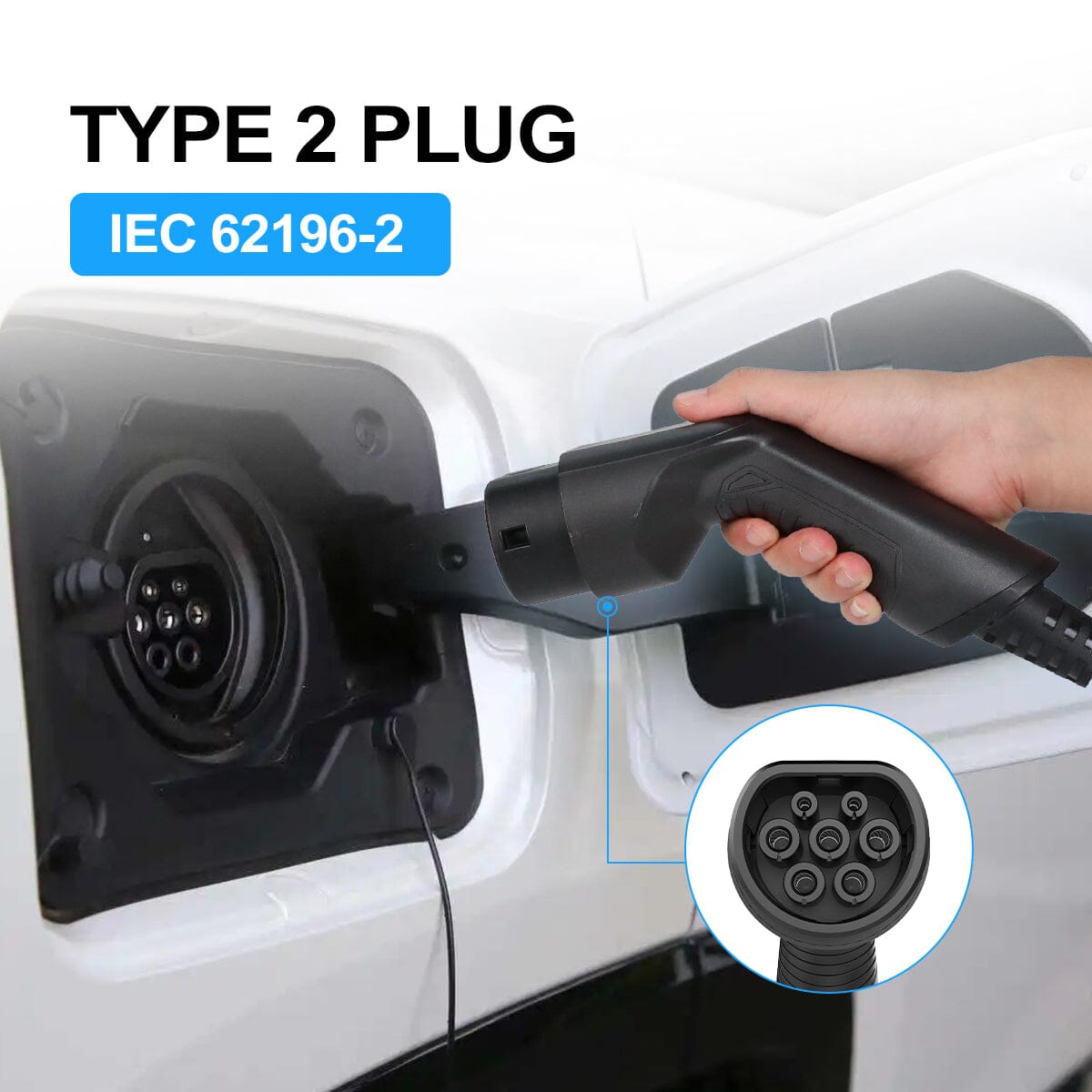 MOREC MC20 Electric Vehicle Charging Station Type 2 MAX 22KW,With 20 ft Charging Cable