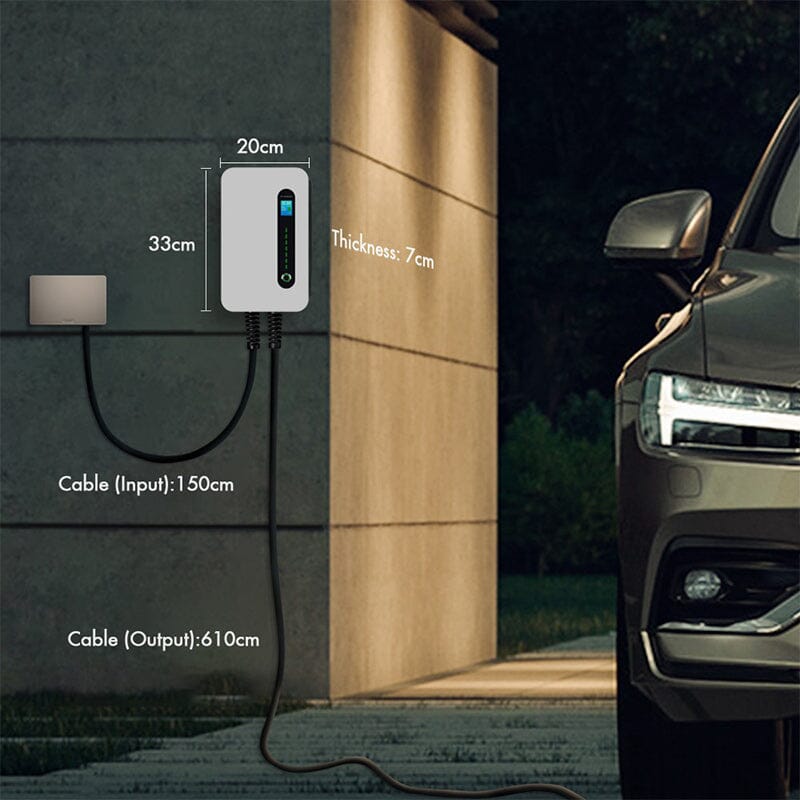 MOREC EV Wallbox Charger with Type 2 Plug 7KW EV Charging Station with LCD Display - F30