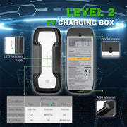 MOREC Type 2 Switchable 10/16A EV Charging box 2.2/3.6KW, 6m - MOREC.eu